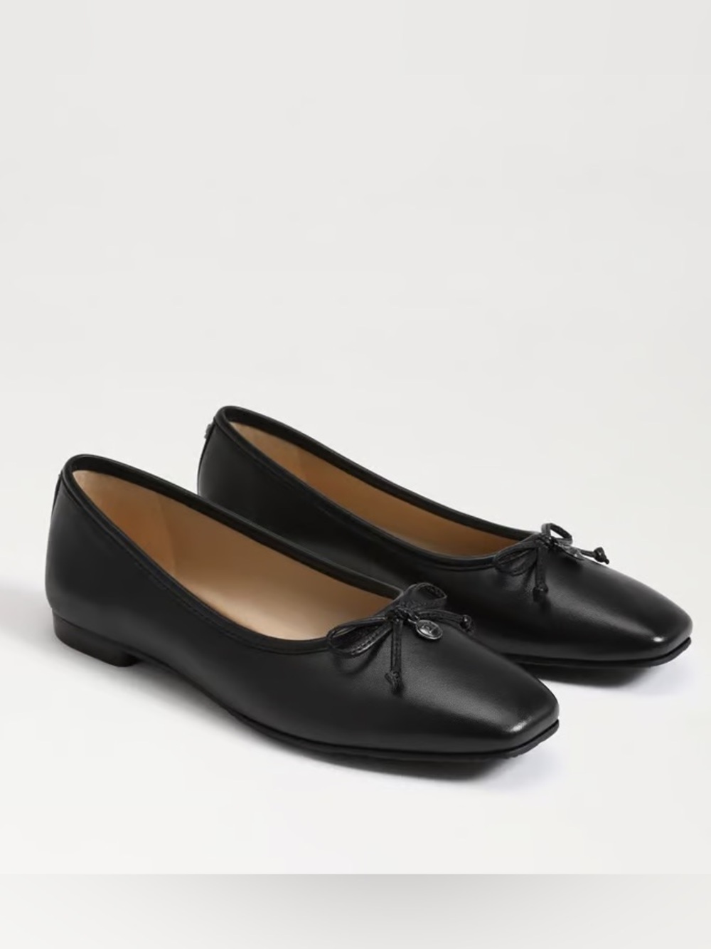 Sam Edelman Meadows Black Leather Ballet Flats NWT